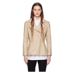 MACKAGE Day Leather Jacket in Beige